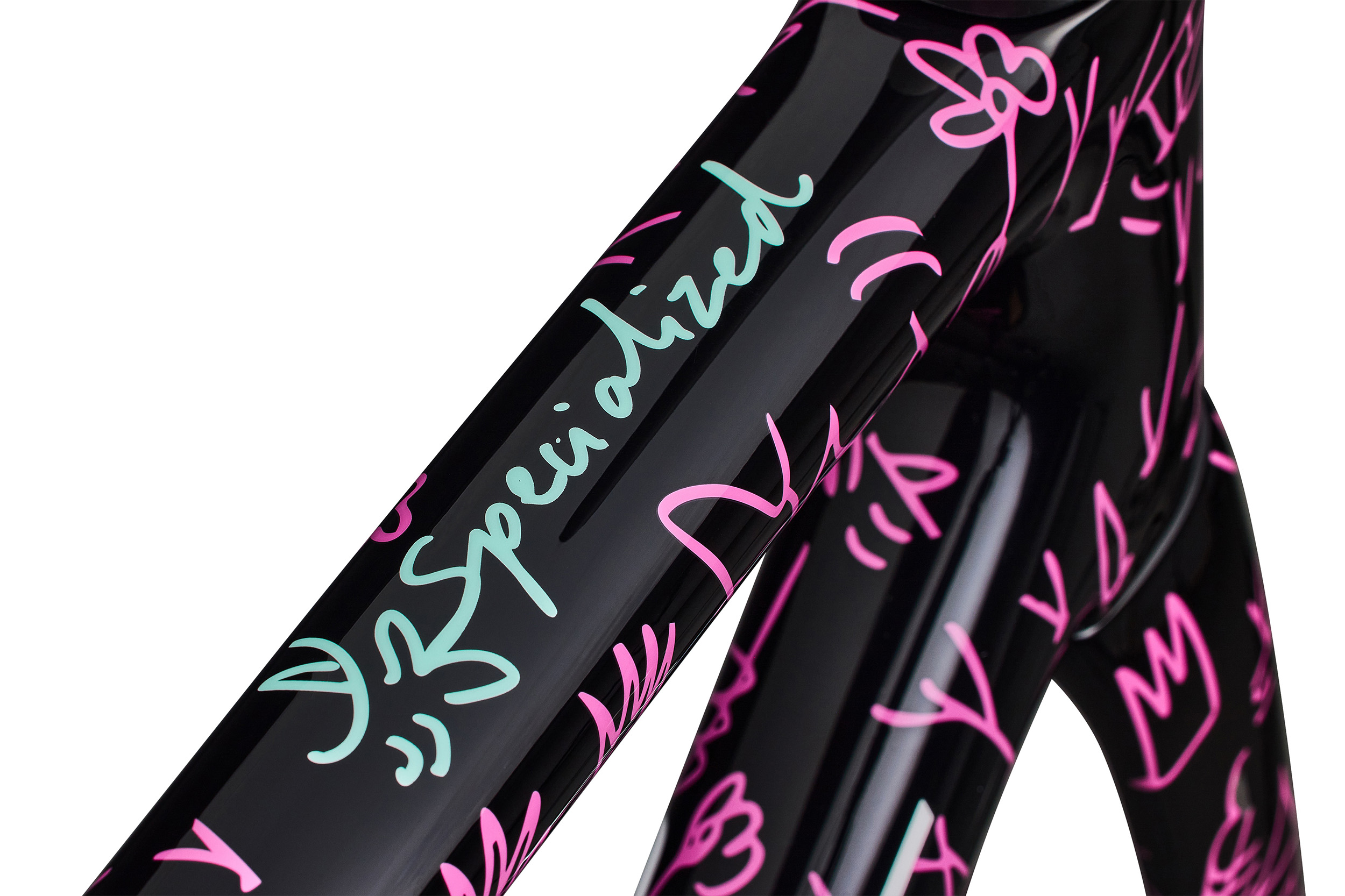 Specialized Tarmac SL8 Artist Series Lucas Beaufort top tube