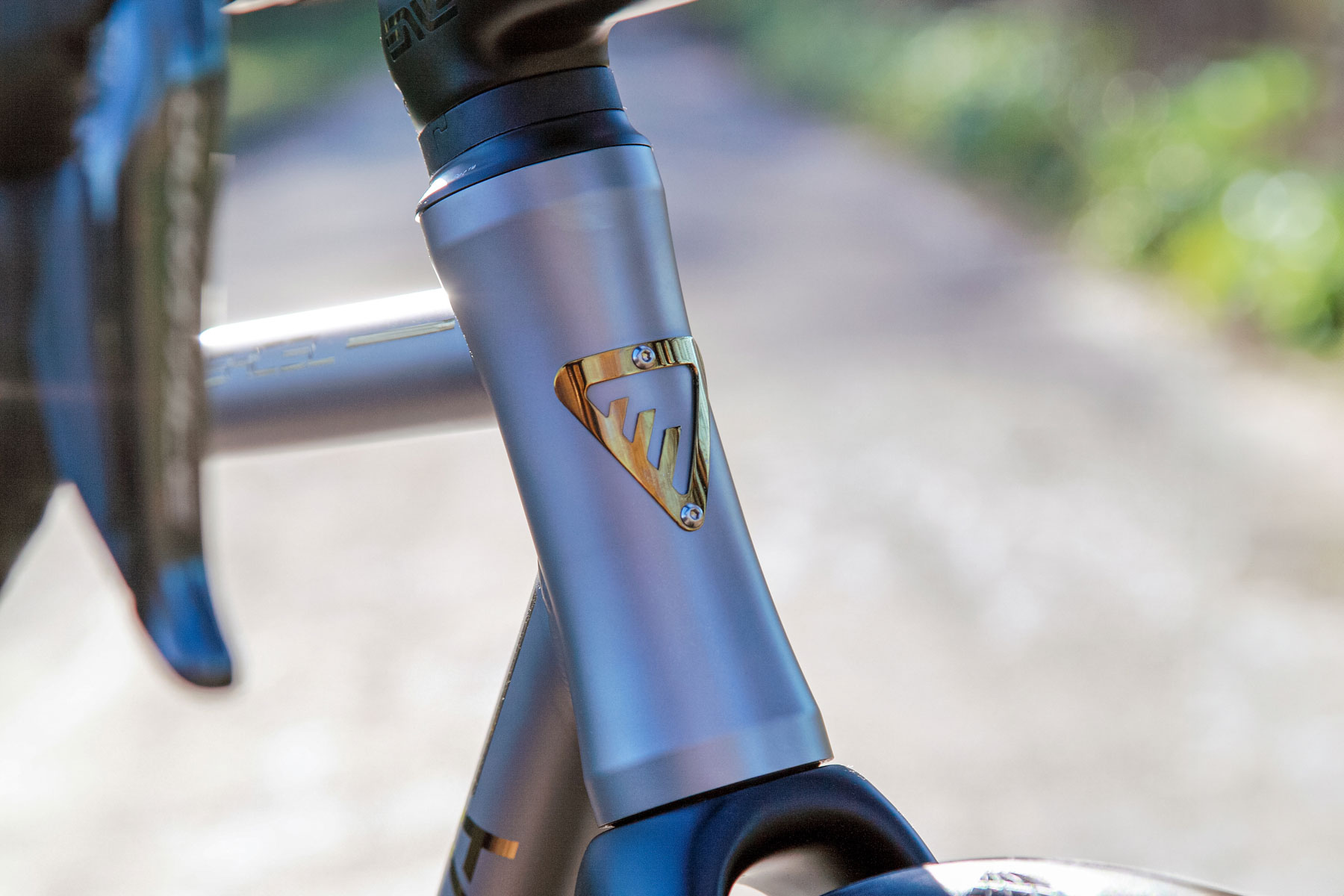 Mirror gold anodised logos