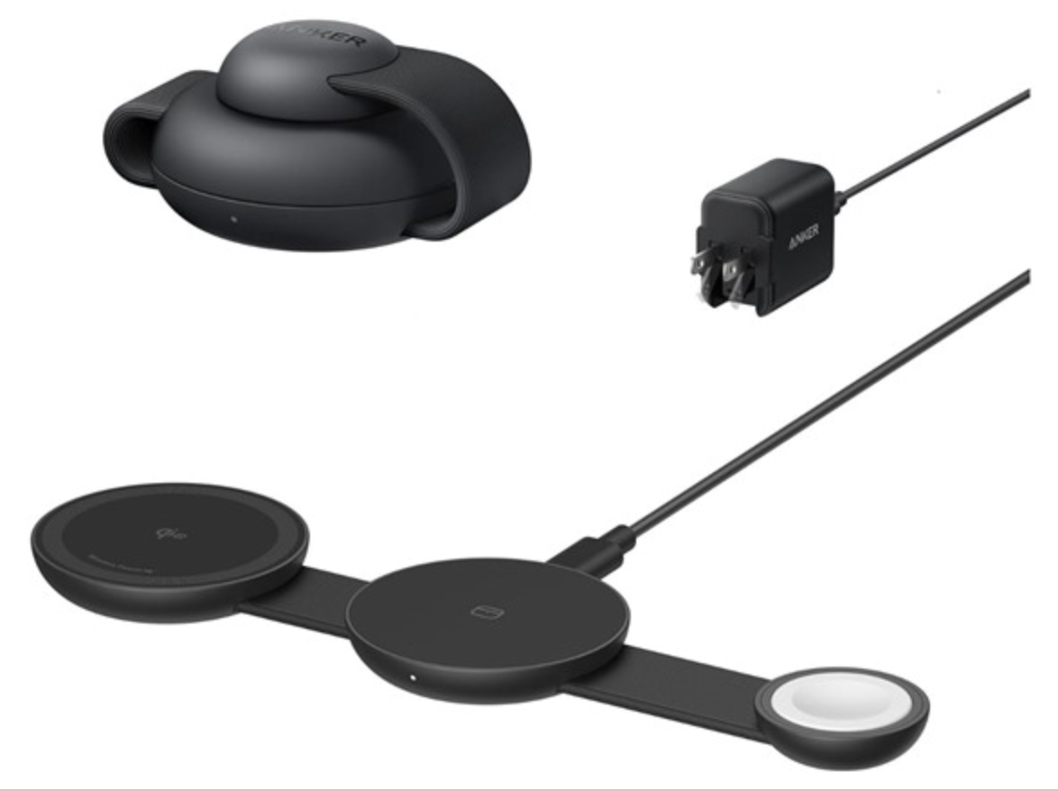 Anker MagSafe MagGo UFO 3-in-1 15W Qi2 Wireless Compact Foldable Travel Charging Pad