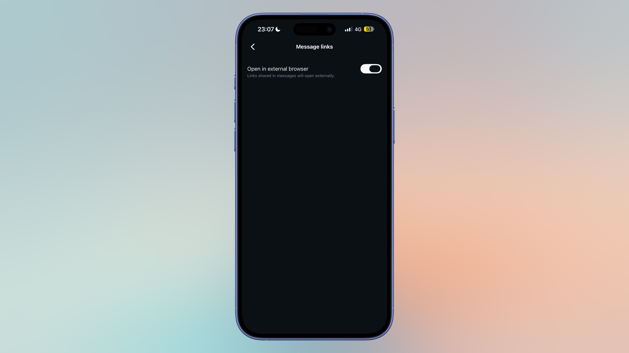 Open message links in external browser in Instagra,