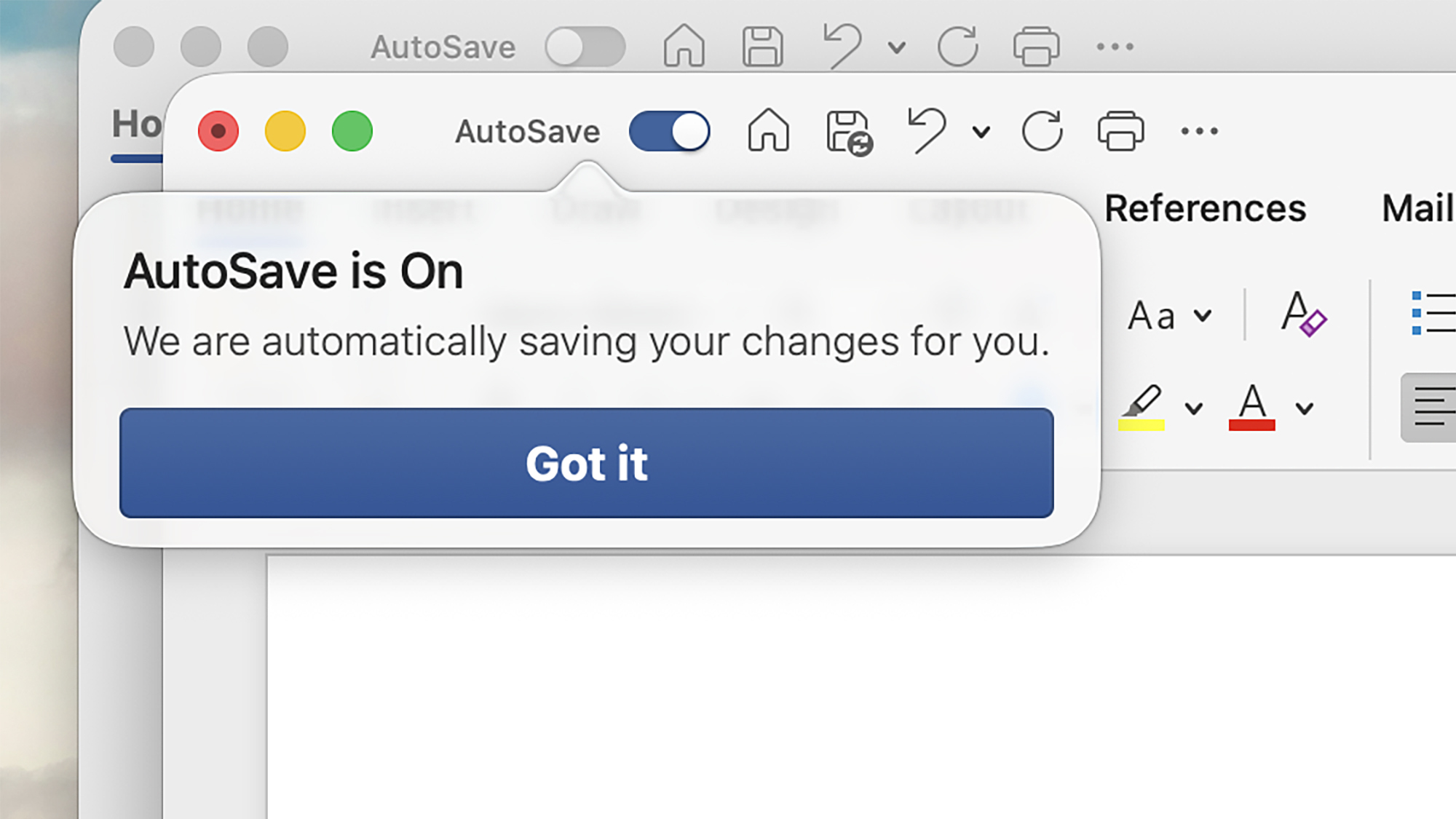 Word AutoSave