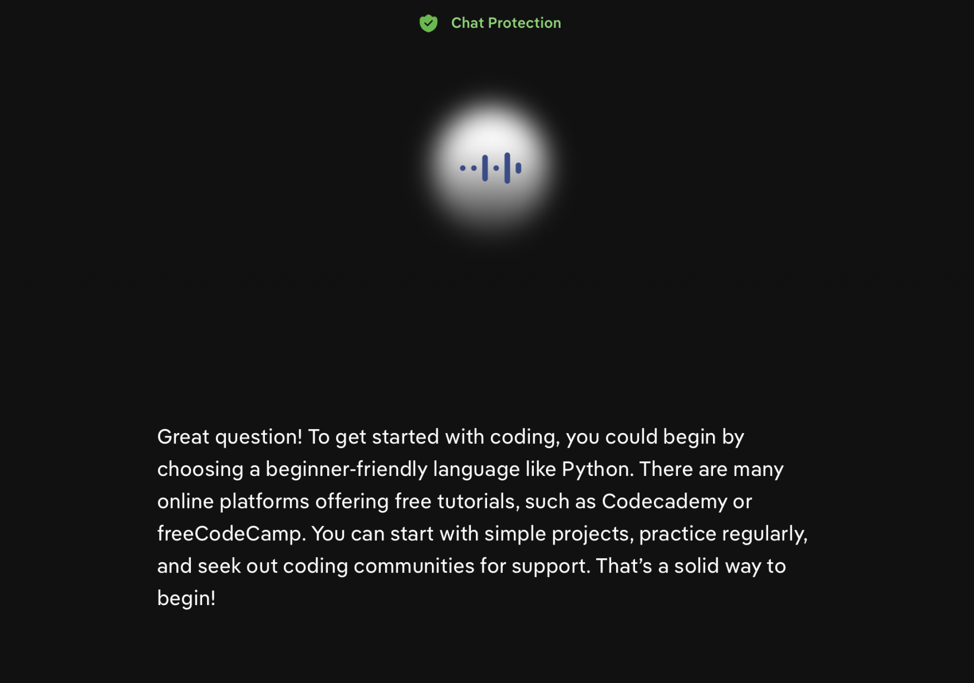 Duck.ai Response to coding question.