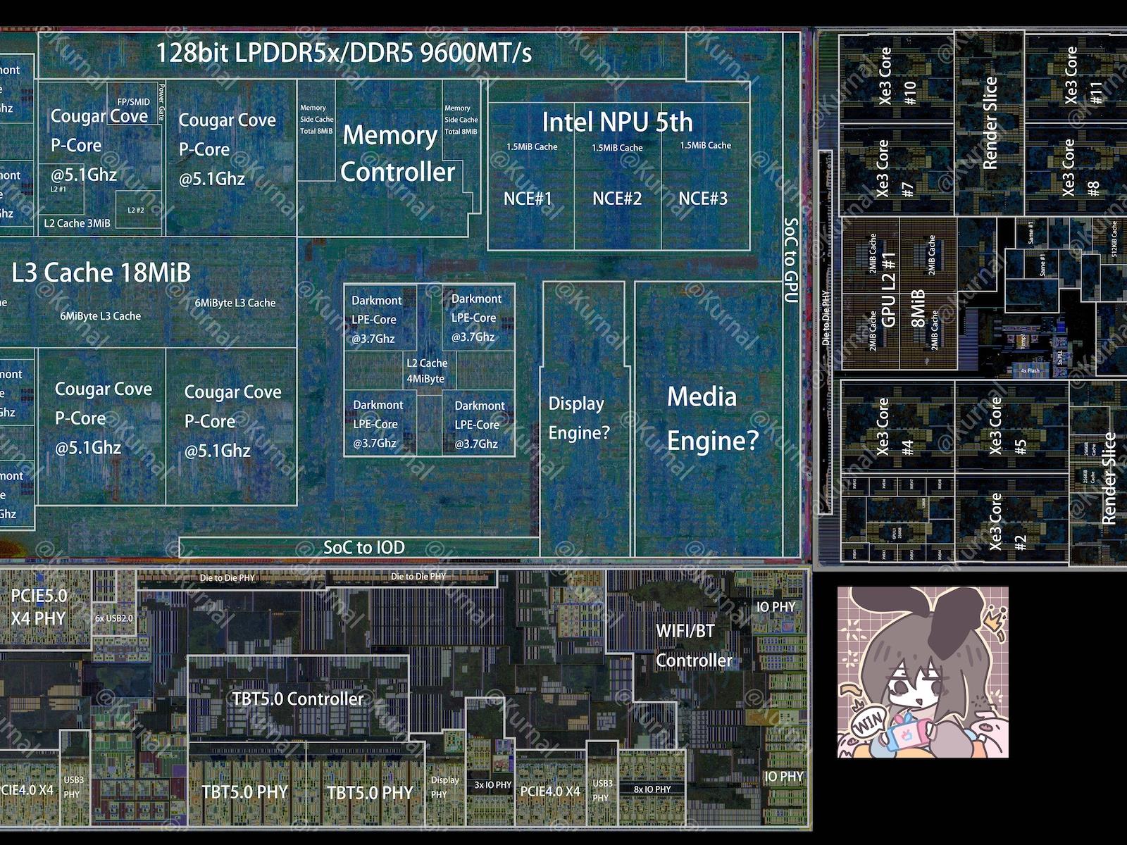 Intel Panther Lake-H High-Res Die Shots Reveal 18A CPU Design  