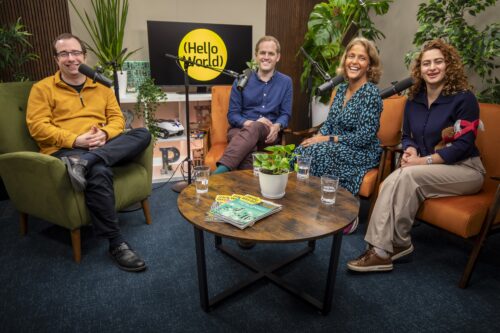 Photo of the cast of the Hello World podcast episode – 'What’s next for computer science education in 2026?'. 