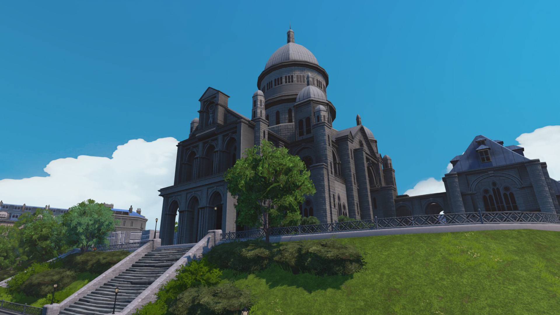 The Basilique du Sacré-Coeur de Montmartre in Zwift
