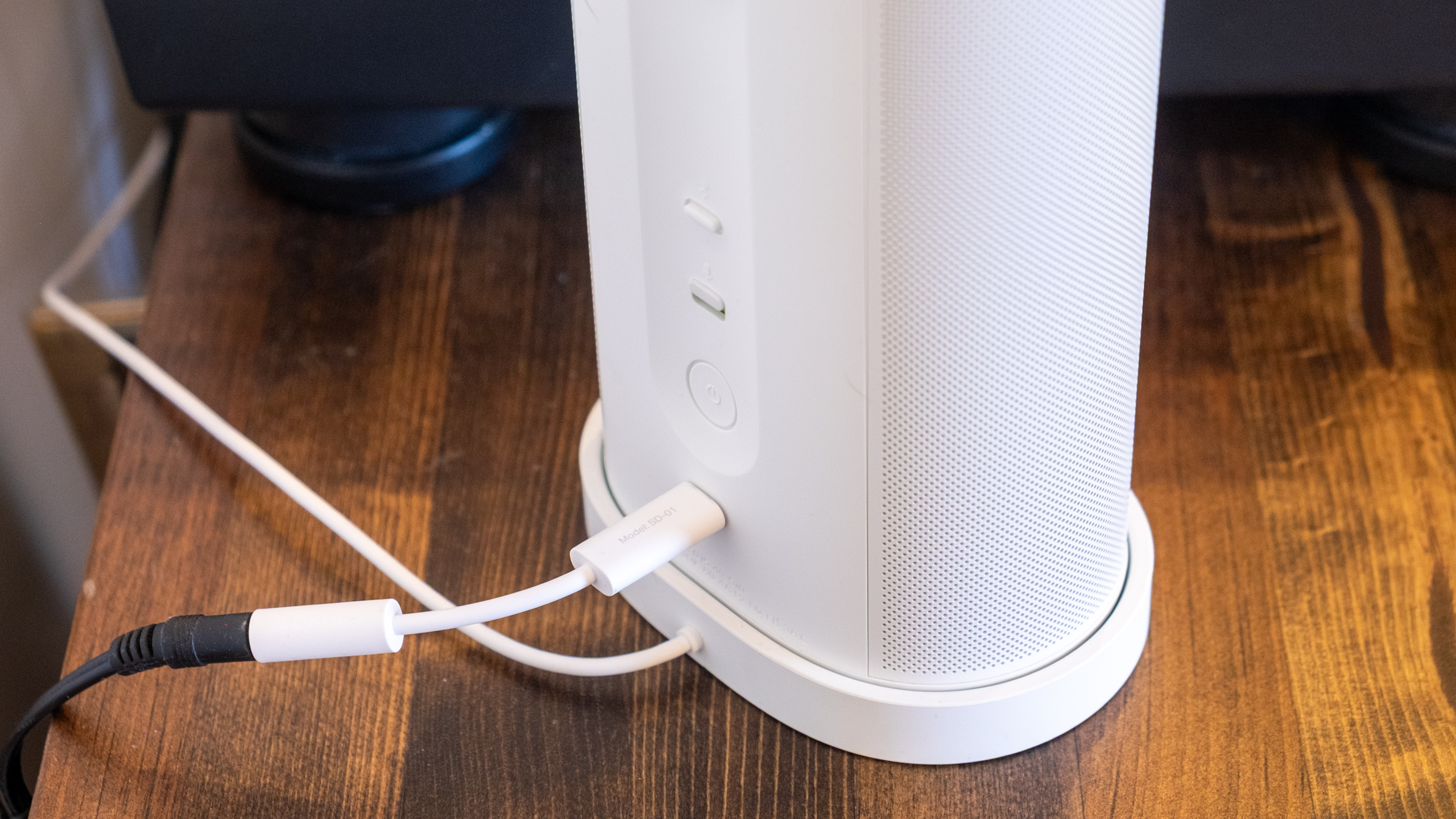 The line-in connection on the Sonos Play.