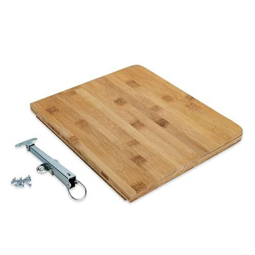 Camco Bamboo Accents RV Counter Extension - Measures 12" x 13.5" x .75" & Mounts with Metal Drop-Leaf Table Brace - Adds 12 Extra Inches of Countertop Space in Camper & RV Kitchens (43423)