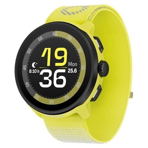 SUUNTO Run Sports Watch, 1.32" AMOLED Touchscreen w/Crown Button, 12D Battery Life, Dualband Accurate GPS, Running Wrist Heart-Rate & Sleep Health Tracking, 35g Lightweight & 4GB Offline Music, Lime