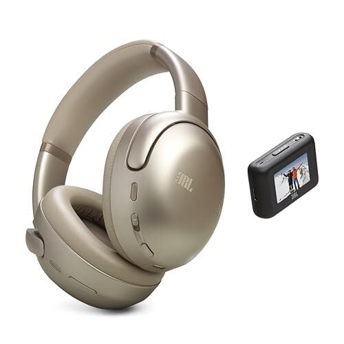 JBL Tour One M3 Smart Tx - Wireless Over-Ear Noise Cancelling Headphones with Smart Transmitter, Hi-Res Audio (3.5mm or USB-C), Spatial 360 Sound with Head Tracking & 70Hrs of Playback (Mocha)