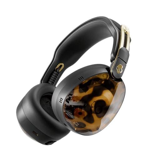 Skullcandy Aviator 900 ANC Wireless Over-Ear Bluetooth Headphones, THX Spatial Audio with Head Tracking, Adaptive Noise Cancelling, Up to 60 Hours Battery, Microphone for iPhone Android - Tortoise