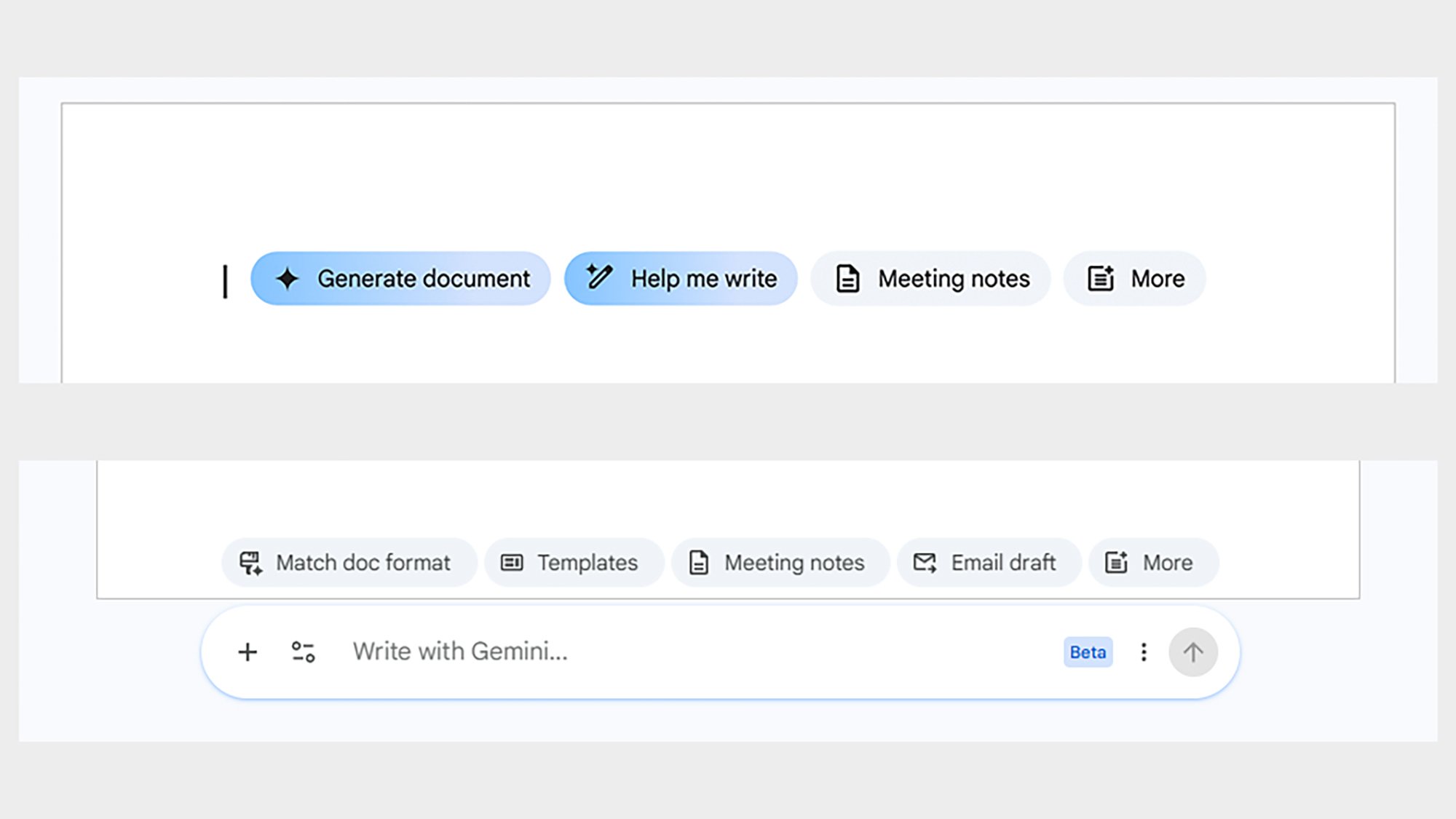 Gemini difference in Docs
