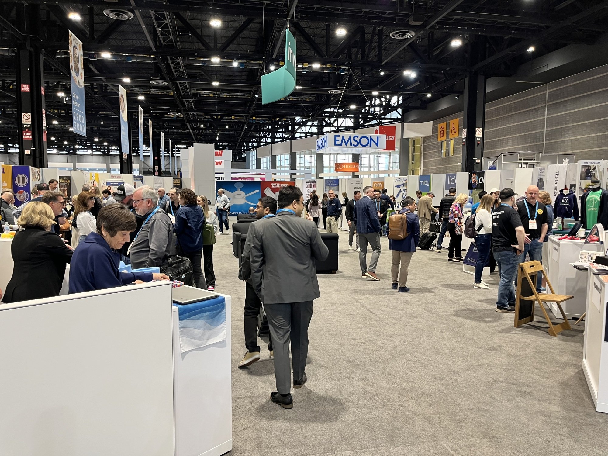 A crowd of people inside the Inventors Corner area at The Inspired Home Show