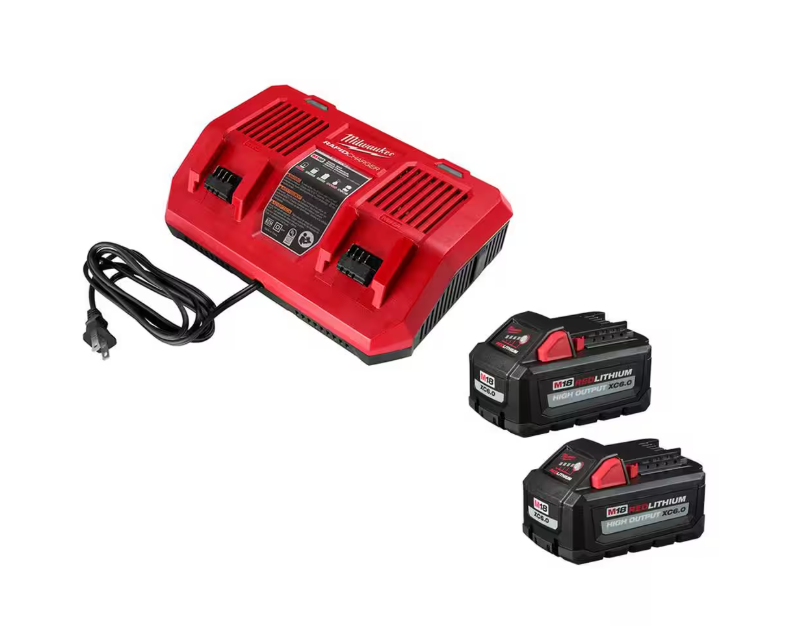 18-volt Milwaukee six-amp-hour battery two-pack