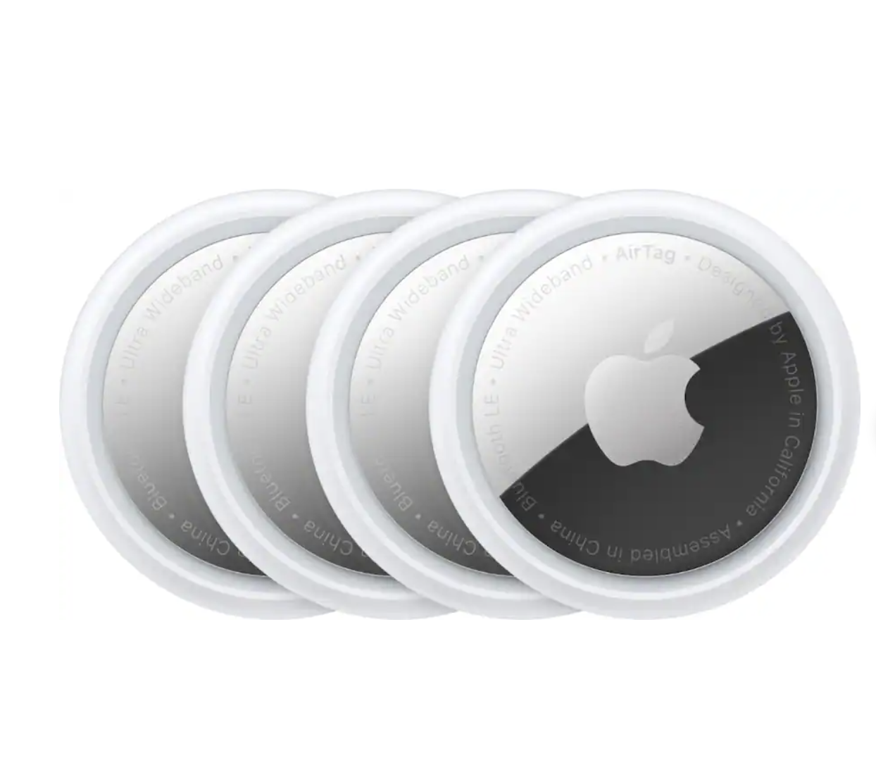 Apple - AirTag (4-Pack) (1st Generation) - 2021 - Silver