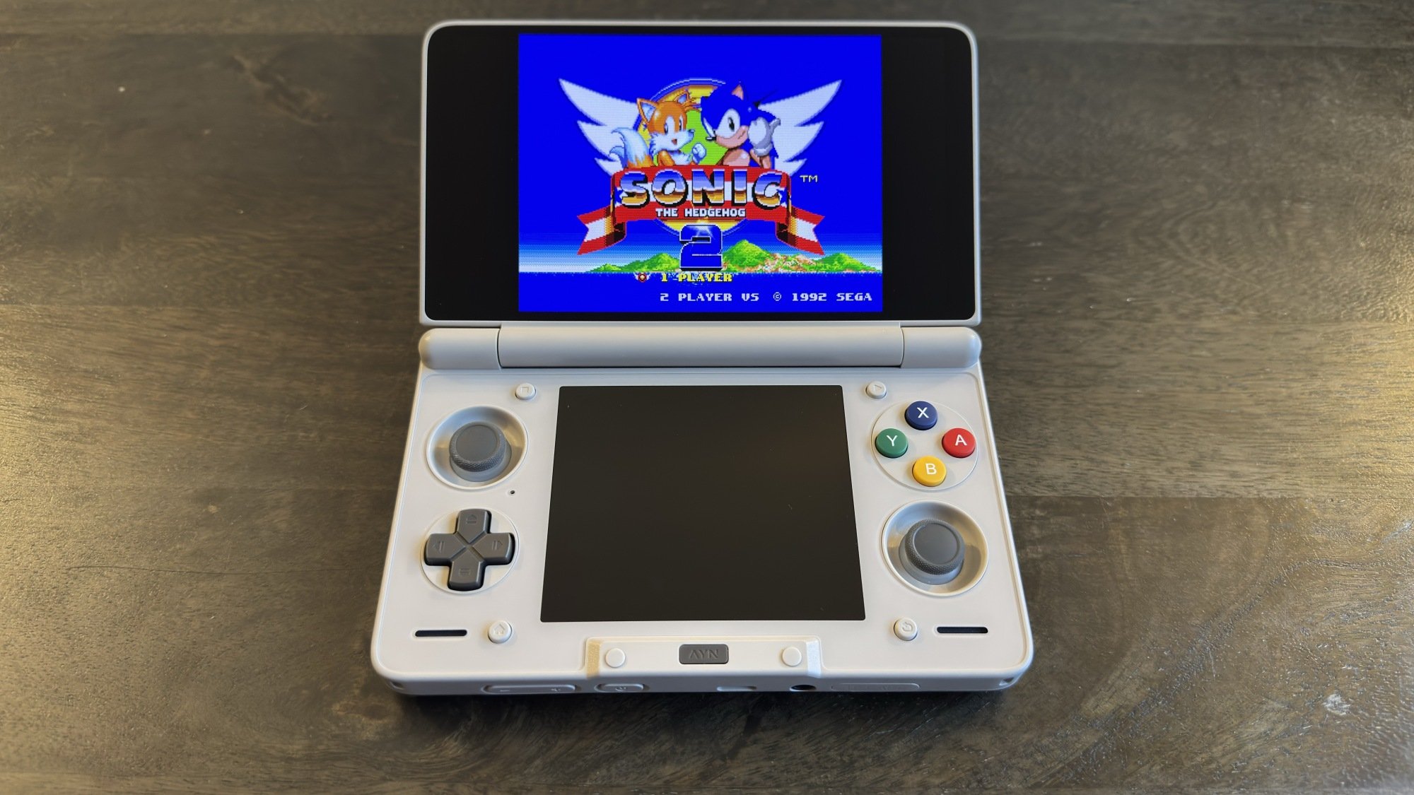 'Sonic the Hedgehog 2' running with a CRT filter