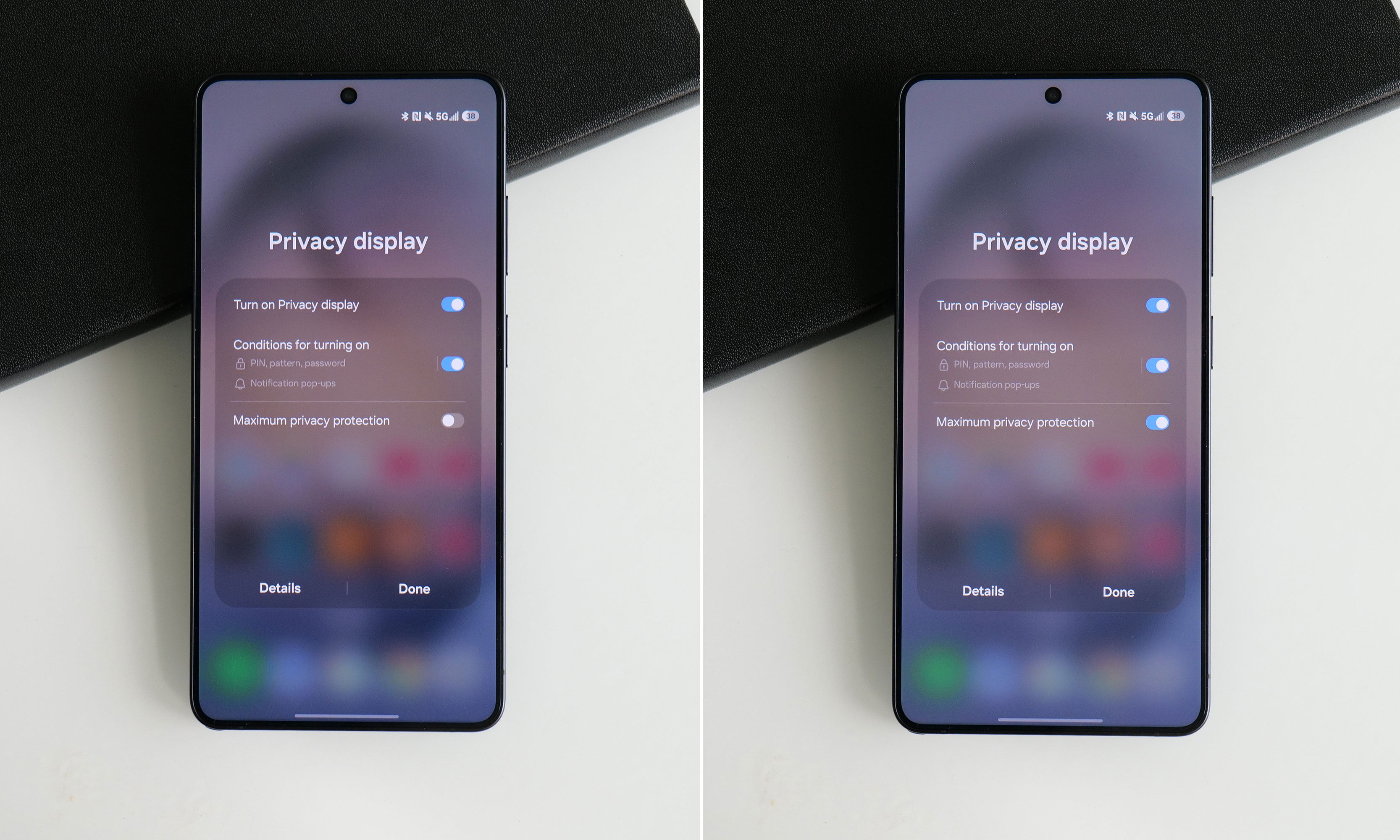 The effect is more pronounced in person, but in this side-by-side comparison, you can still see how Maximum Protection mode has an impact on the S26 Ultra's contrast and color saturation. 