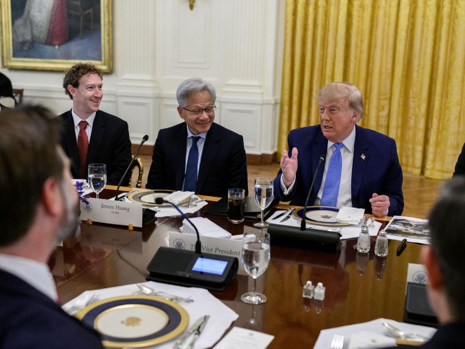 Trump Order Renames AI To Super Intelligence As Tech Leaders Agree To Self-Police