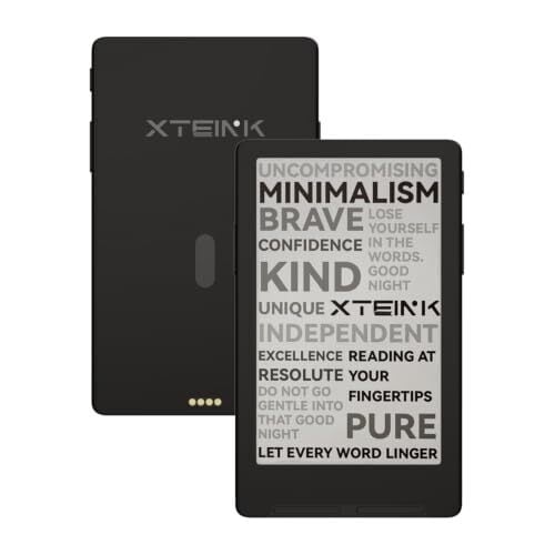 XTEINK X4 Classic Pocket eReader, Ultra-Light 68g & 4.9mm Thin, Space Black