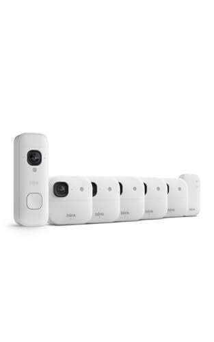 Blink Battery Doorbell 2K+ (newest model) and Outdoor 2K+ (newest model) — Wireless smart security, 2K video, enhanced audio. Sync Module Core included - 5 Cameras + Battery Doorbell 2K+ (White)