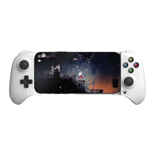 8Bitdo Ultimate Mobile Gaming Controller for iPhone, Apple, Android & Xbox Cloud Gaming, Bluetooth Gamepad with Hall Effect Joysticks, 2 Pro Back Buttons, Officially Licensed (White)