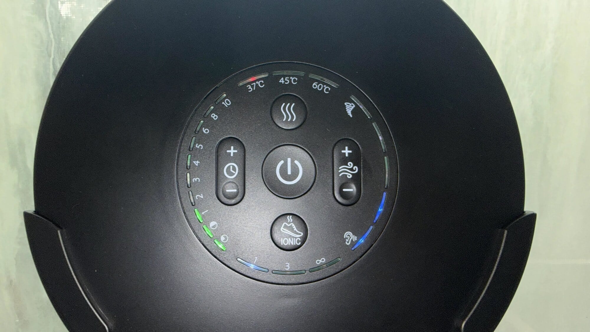 The controls on the Hedgehog Dryer.